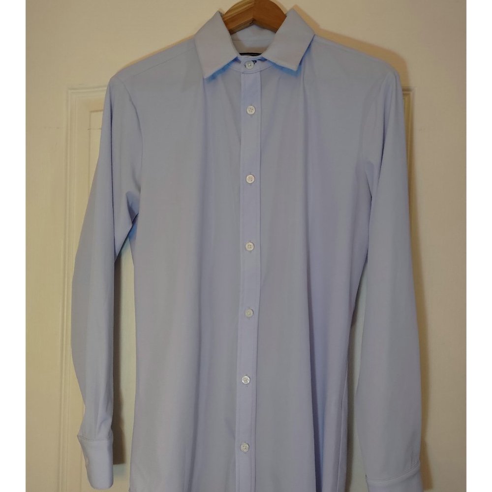 Mizzen+Main Trim Fit Long Sleeve Button Down Shirt - Blue